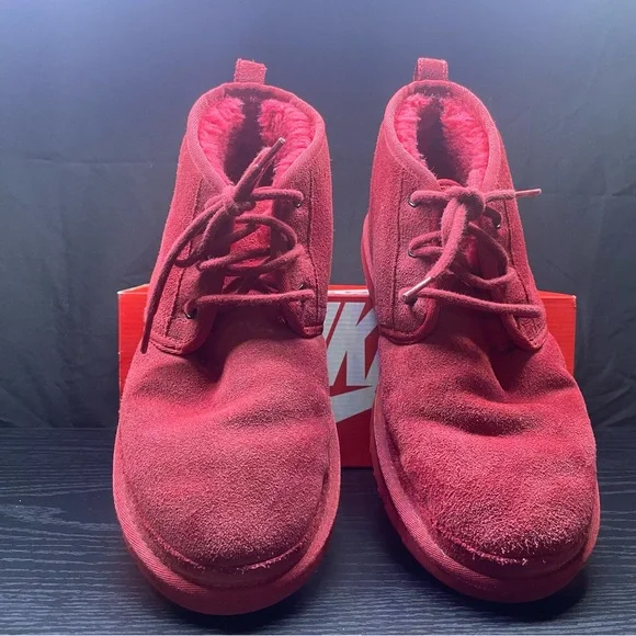 UGG Vibrant Red Suede Chukka Boots - Picture 2 of 5